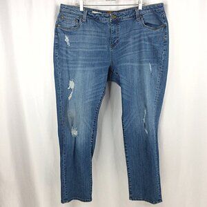 Kut from the Kloth Katy Boyfriend Jeans Womens Plus Size 20W Stretch Distressed